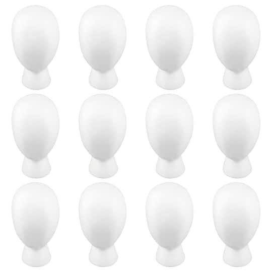 12 Pack: FloraCraft® SmoothFōM® White Foam Faceless Head